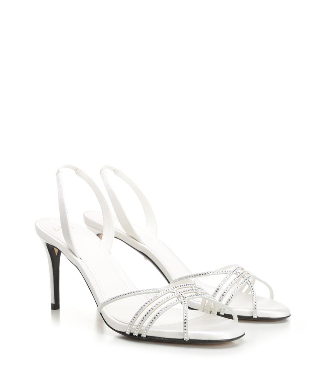 ALEVI Белые текстильные босоножки, фото 2