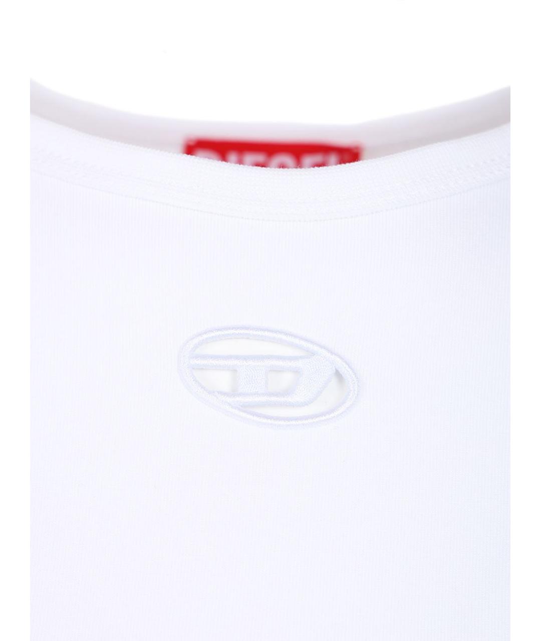 DIESEL Белая хлопковая футболка, фото 3