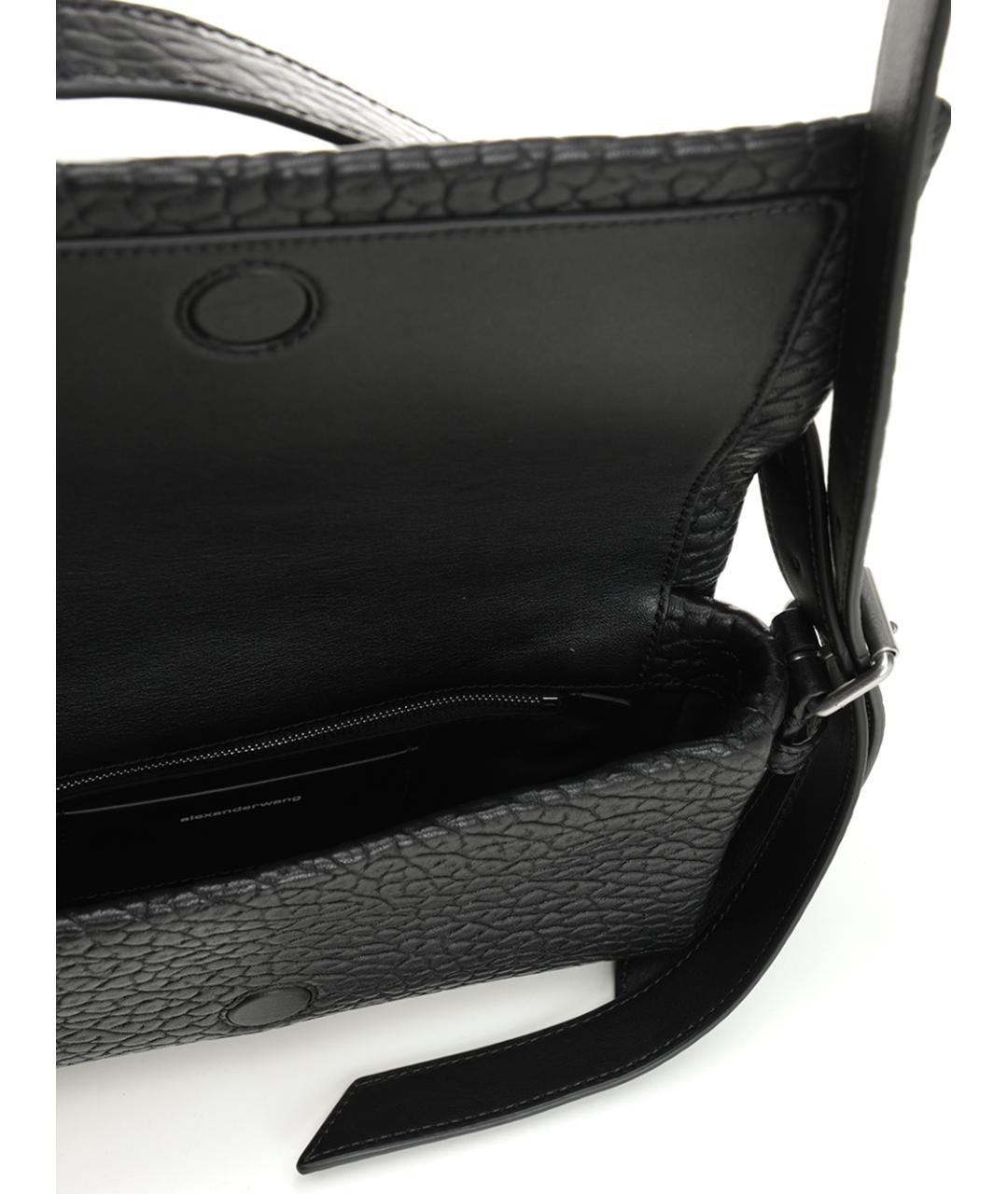 ALEXANDER WANG Черная кожаная сумка через плечо, фото 4