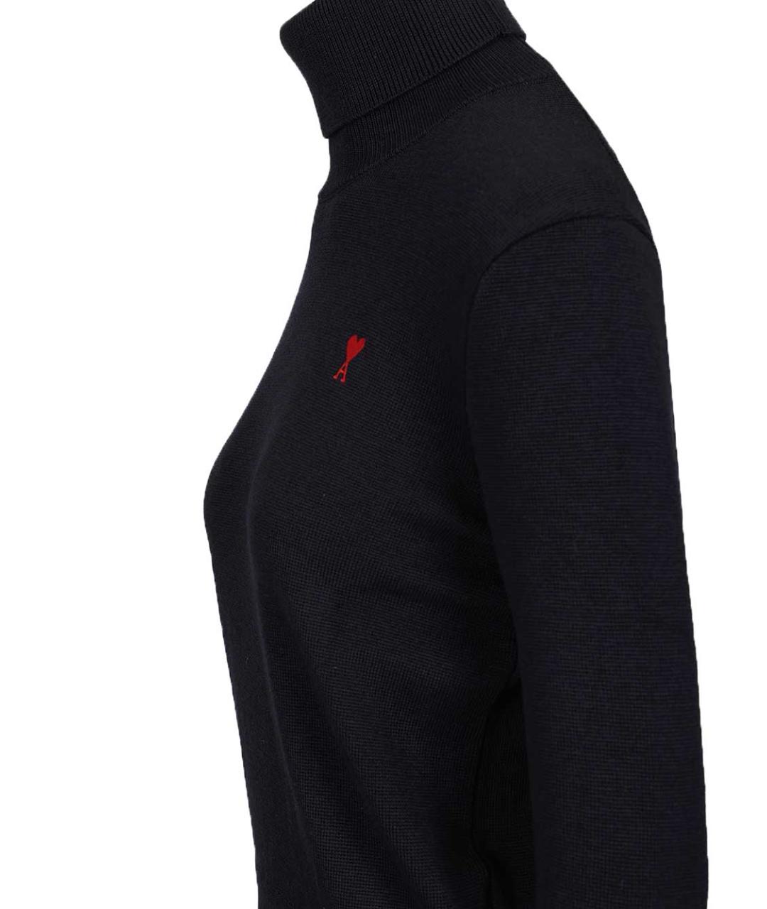 Ami Paris Темно-синий шерстяной джемпер / свитер, фото 3