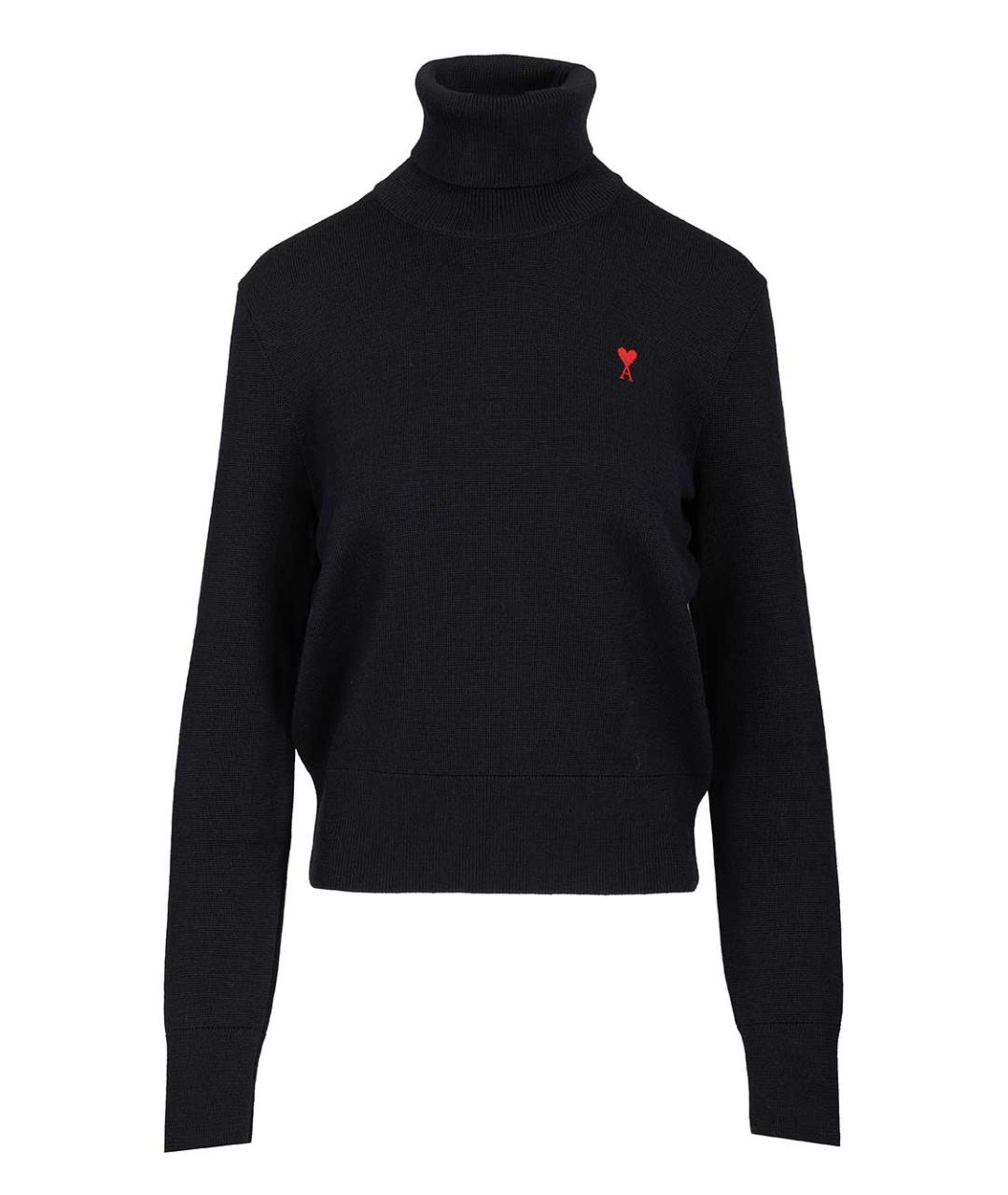 Ami Paris Темно-синий шерстяной джемпер / свитер, фото 1