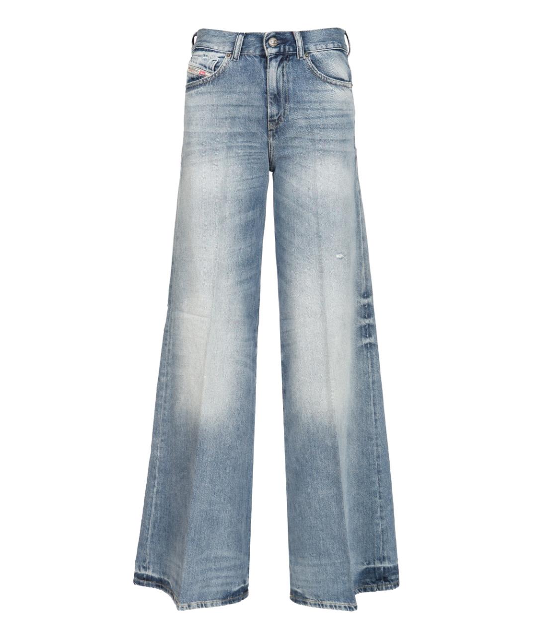 DIESEL Голубые хлопко-лиоцелловые прямые джинсы, фото 1