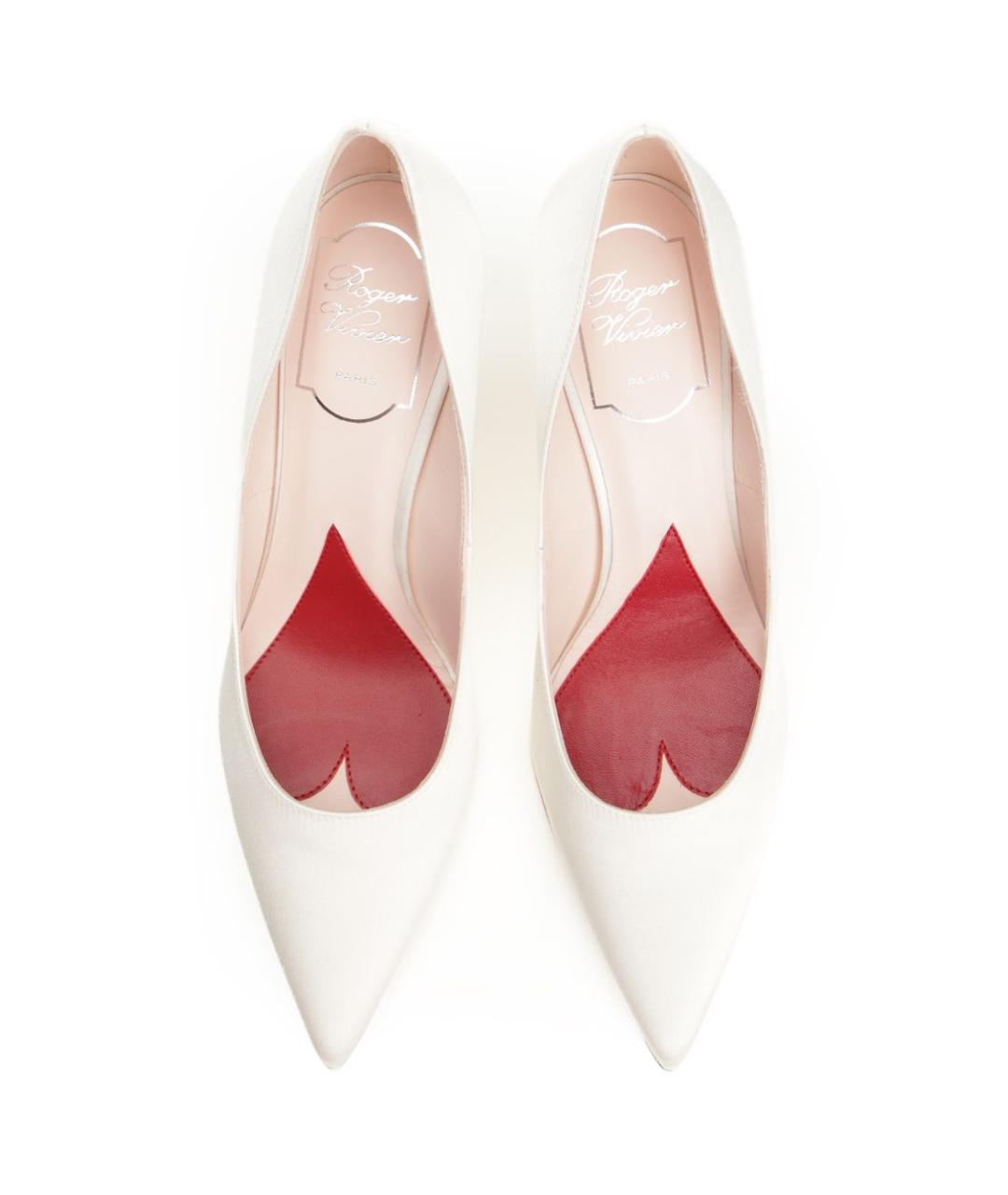 ROGER VIVIER Белые текстильные туфли, фото 4