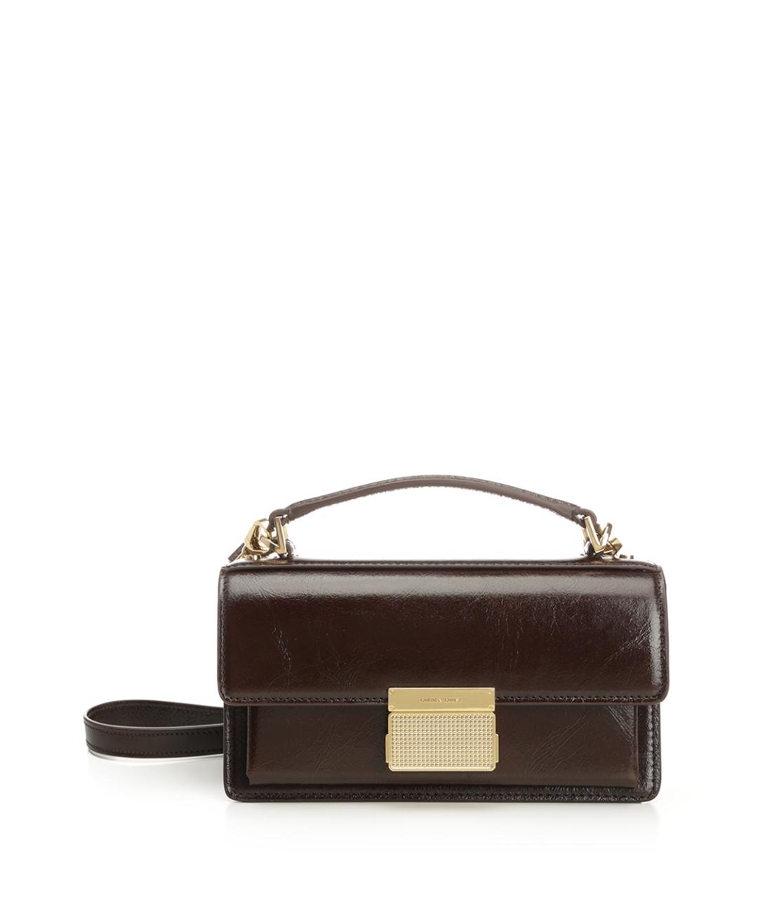 GOLDEN GOOSE DELUXE BRAND Коричневая кожаная сумка с короткими ручками, фото 1