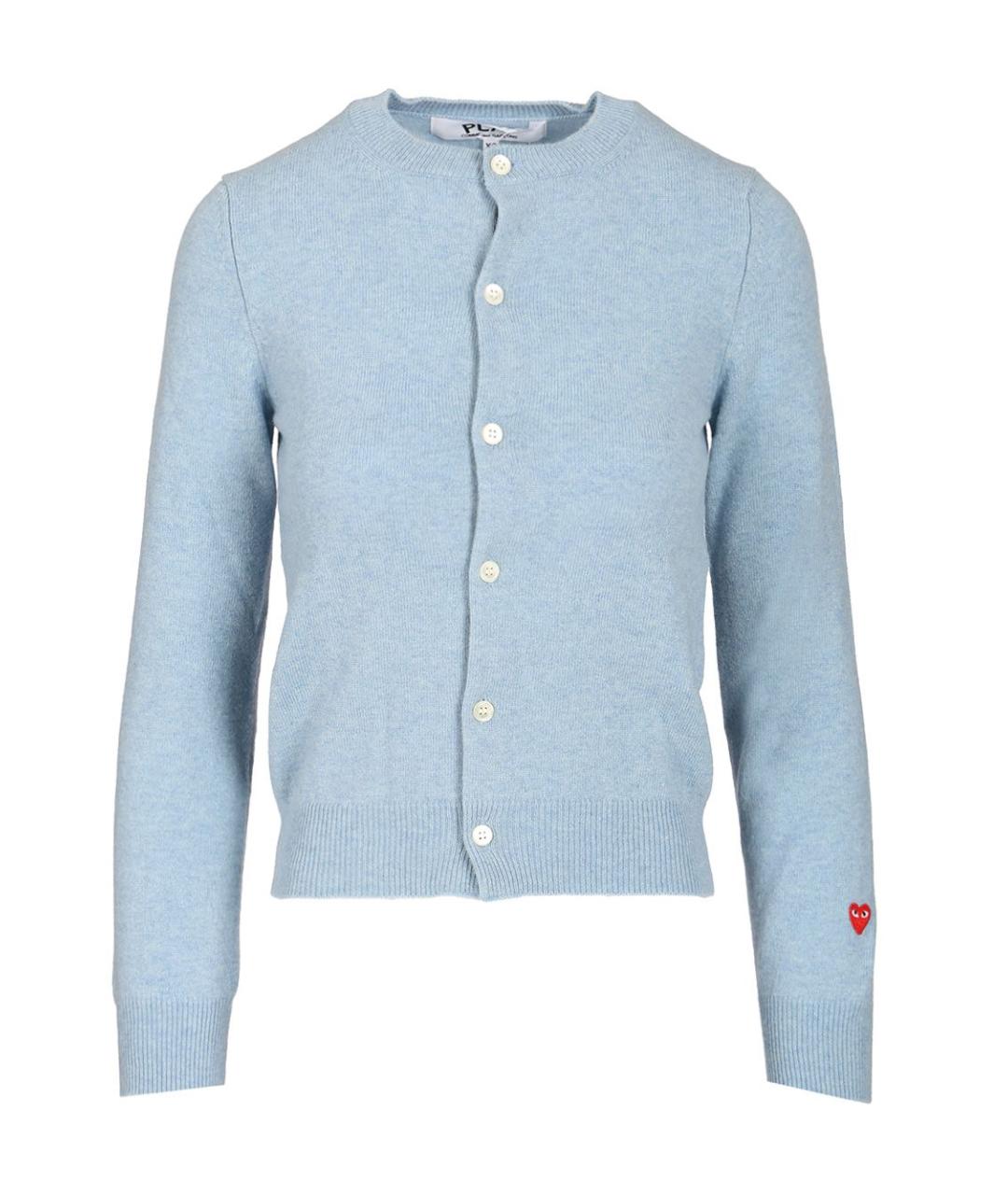 COMME DES GARÇONS PLAY Голубой шерстяной кардиган, фото 1