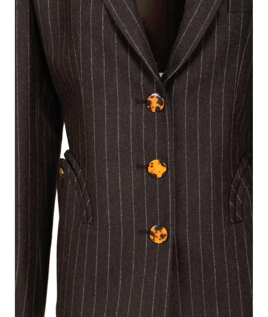 BLAZE MILANO Коричневый шерстяной жакет/пиджак, фото 5