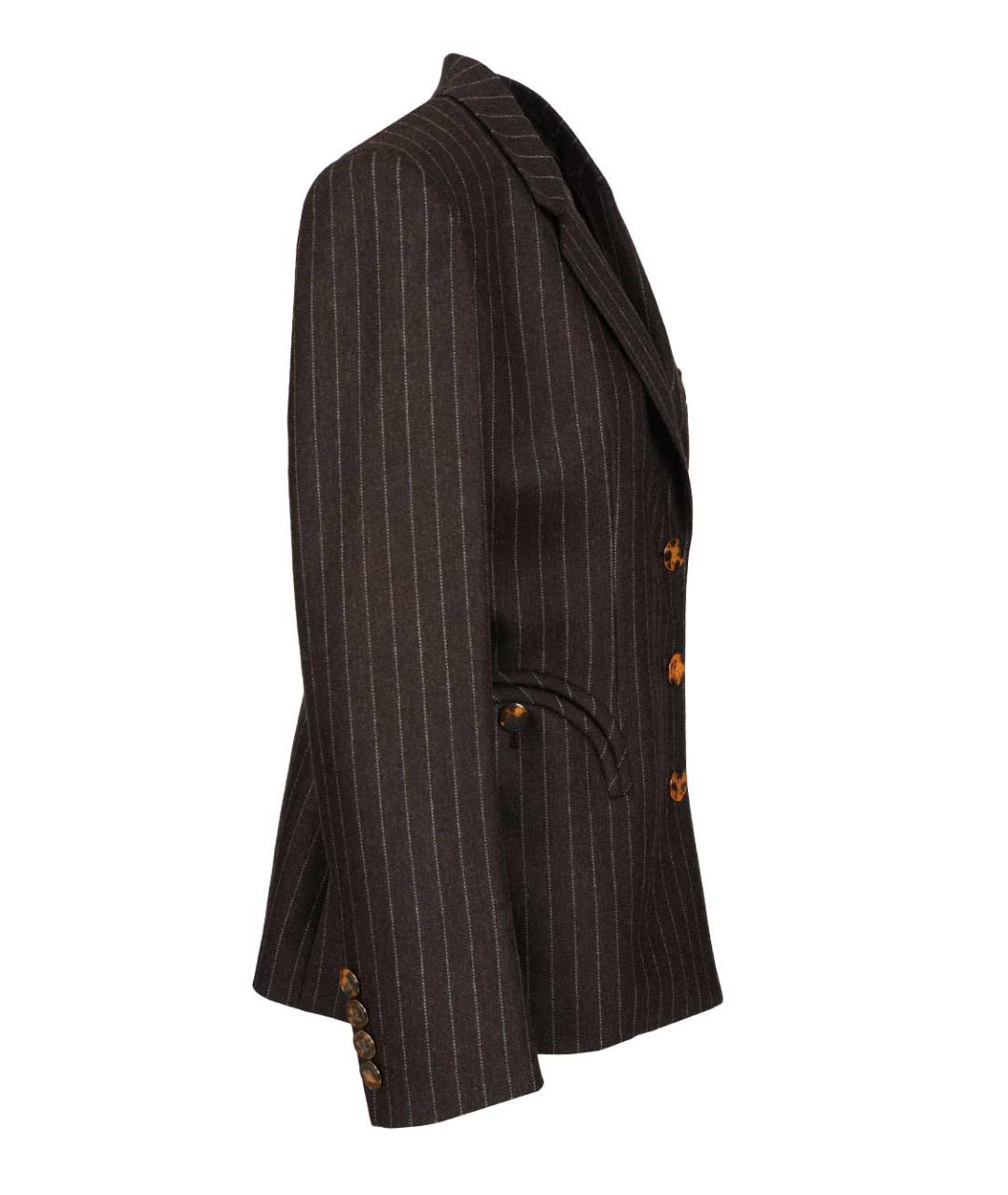 BLAZE MILANO Коричневый шерстяной жакет/пиджак, фото 3