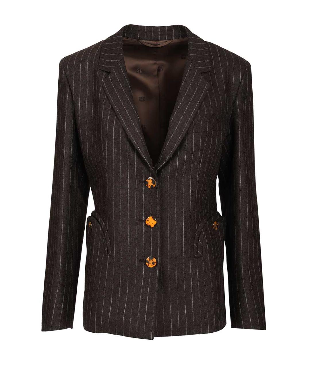 BLAZE MILANO Коричневый шерстяной жакет/пиджак, фото 1
