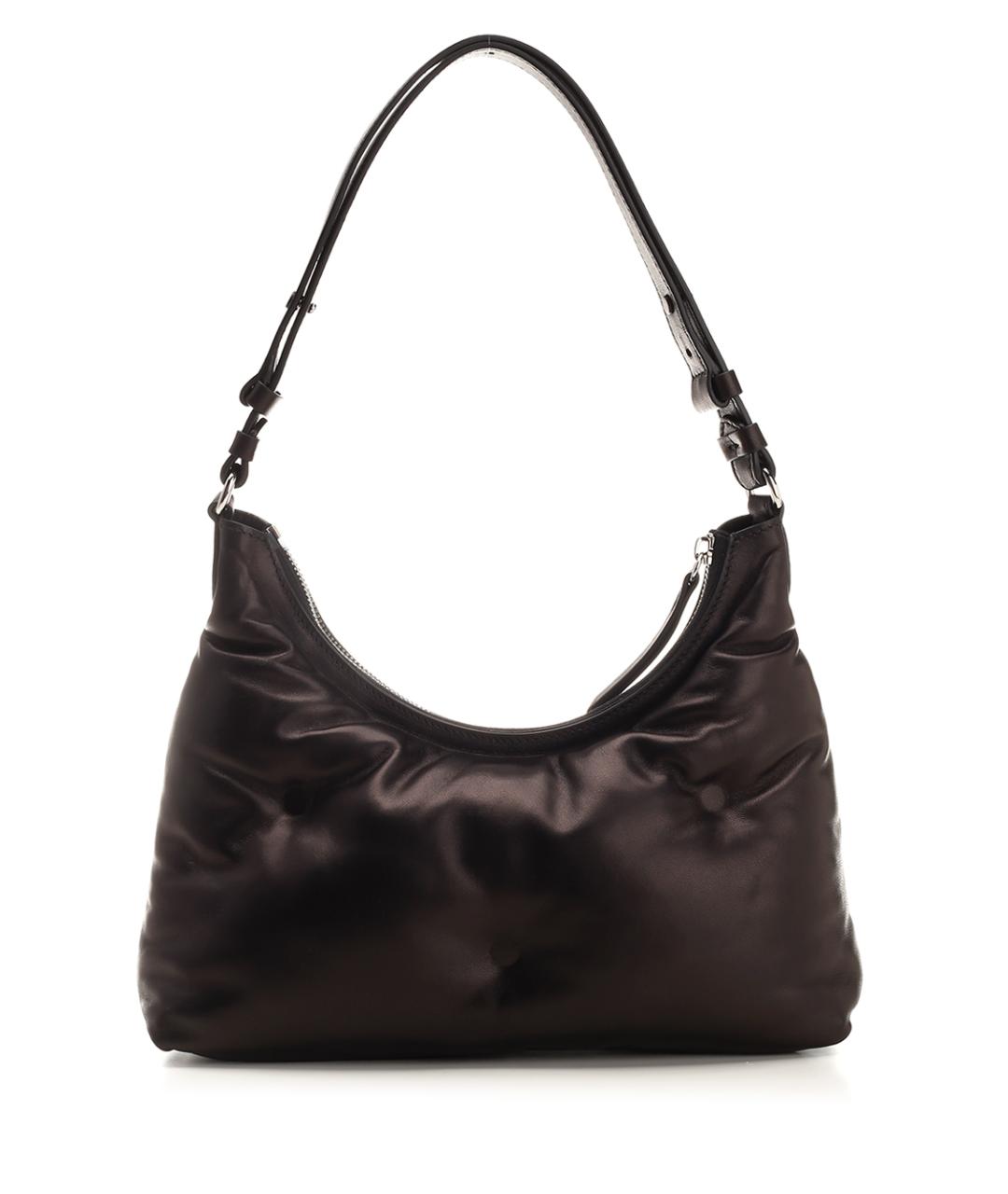 MAISON MARGIELA Черная кожаная сумка через плечо, фото 3