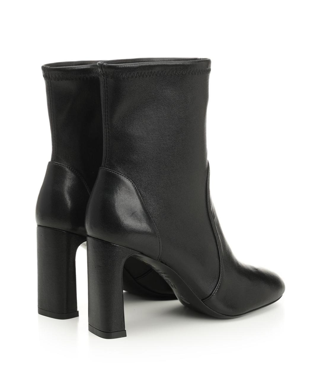 STUART WEITZMAN Черные кожаные ботильоны, фото 3