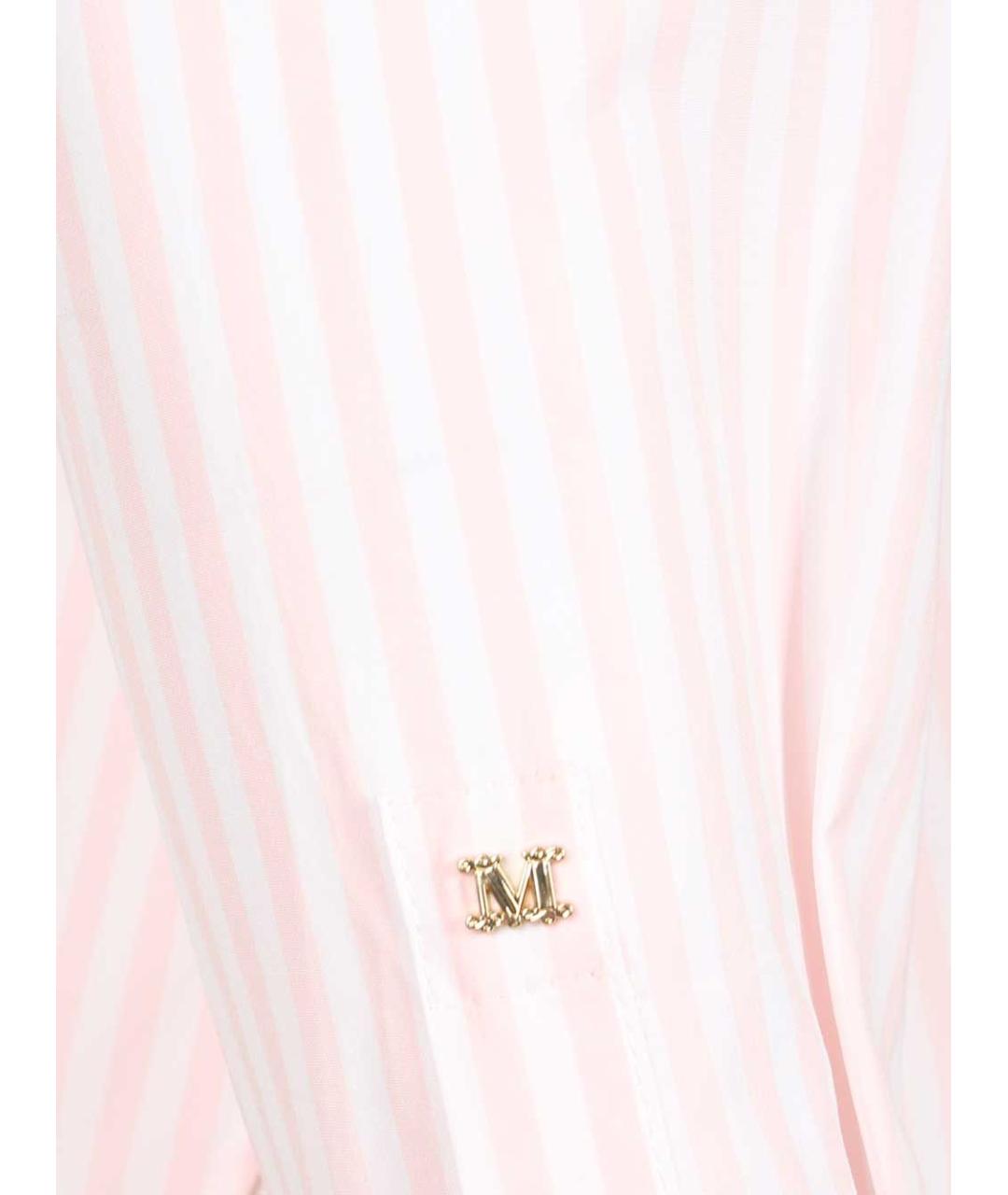 MAX MARA Розовая хлопковая рубашка, фото 5