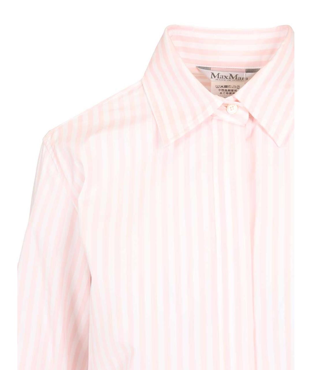 MAX MARA Розовая хлопковая рубашка, фото 4