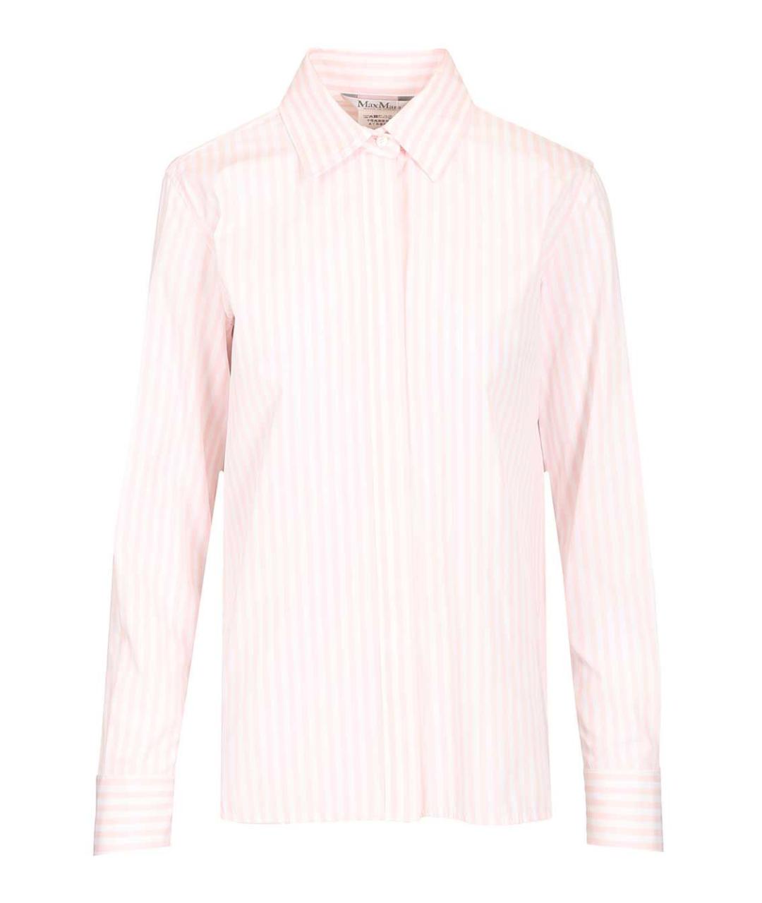 MAX MARA Розовая хлопковая рубашка, фото 1