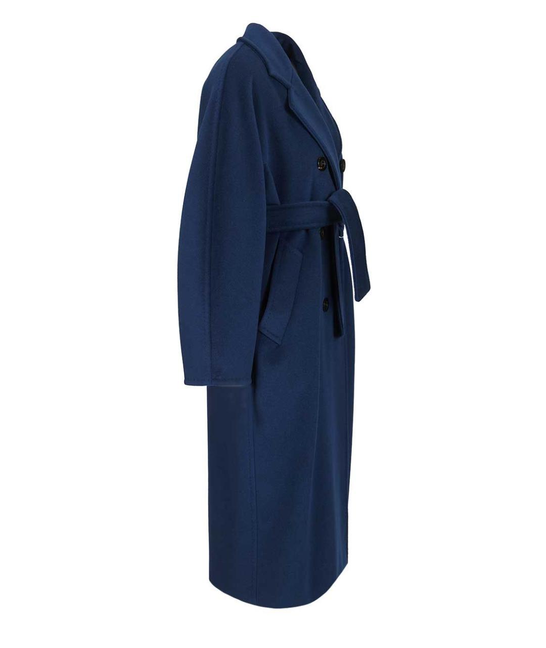 MAX MARA Темно-синее шерстяное пальто, фото 3