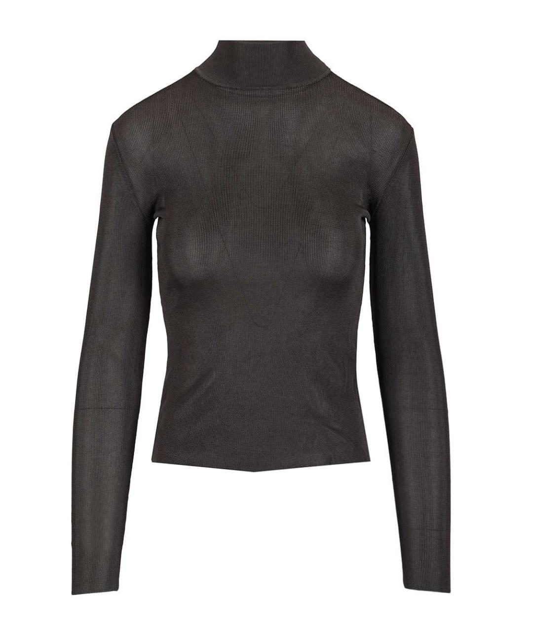 SELF-PORTRAIT Серая вискозная водолазка, фото 1