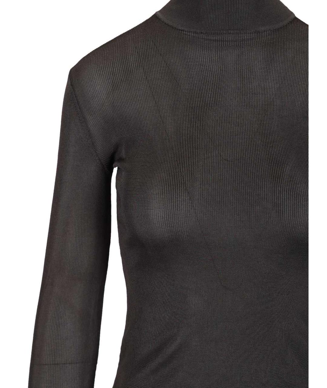 SELF-PORTRAIT Серая вискозная водолазка, фото 4