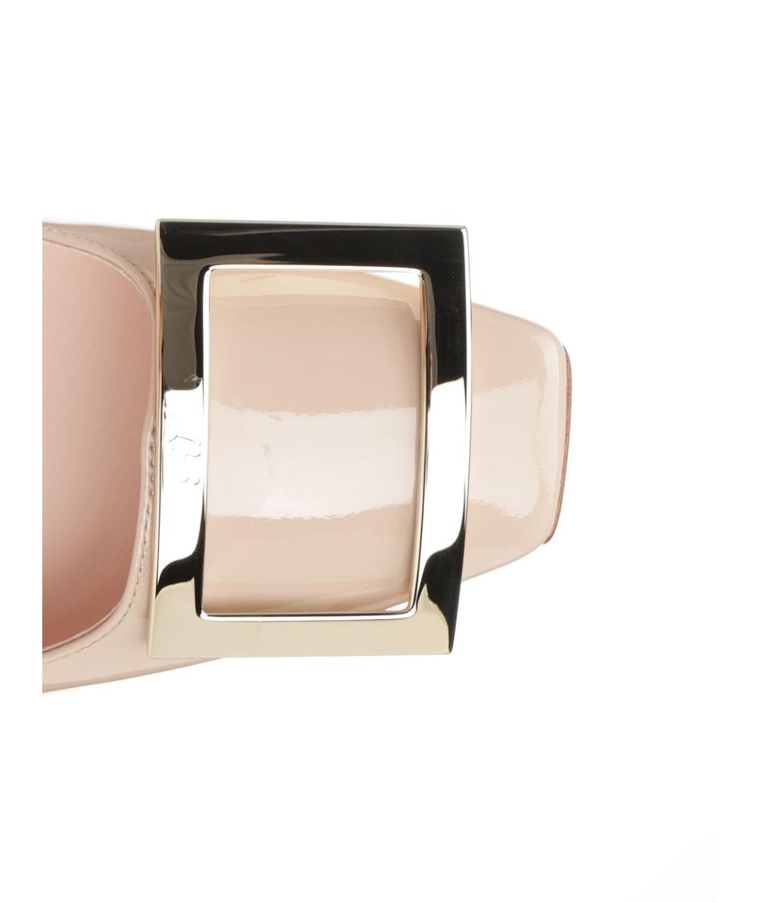 ROGER VIVIER Бежевые кожаные туфли, фото 4