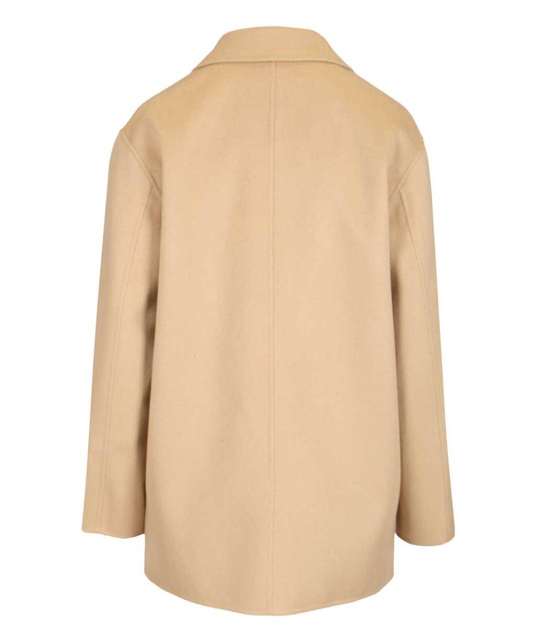 MAX MARA STUDIO Бежевое шерстяное пальто, фото 2