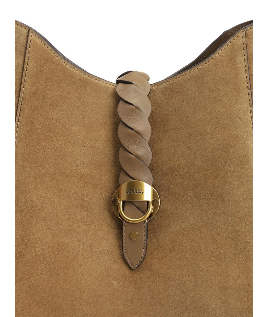 ISABEL MARANT Бежевая замшевая сумка через плечо, фото 5