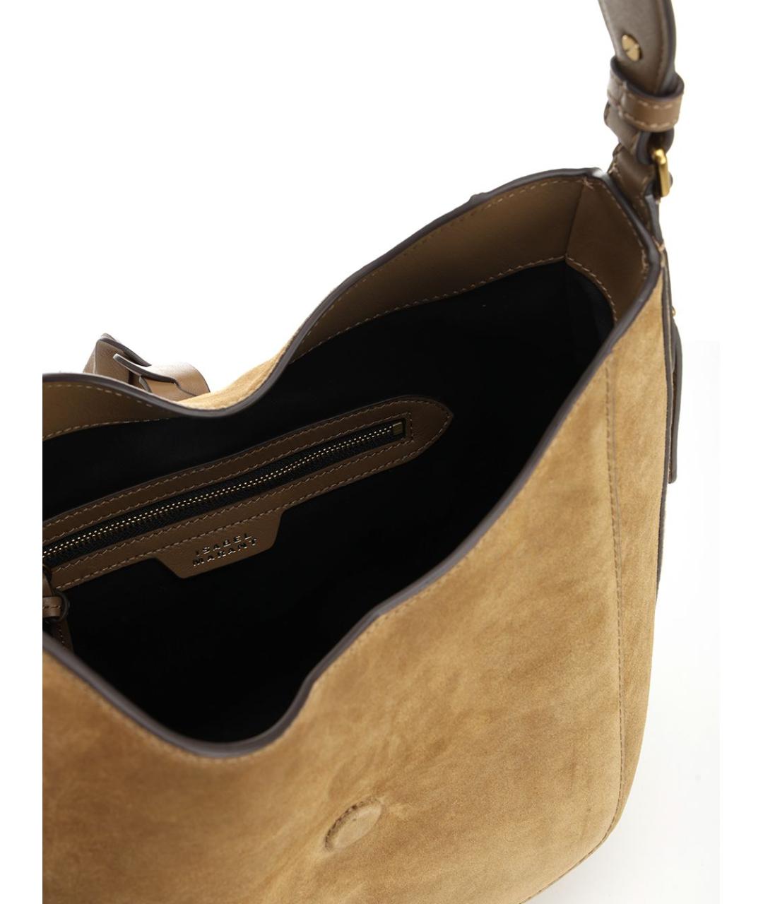 ISABEL MARANT Бежевая замшевая сумка через плечо, фото 4