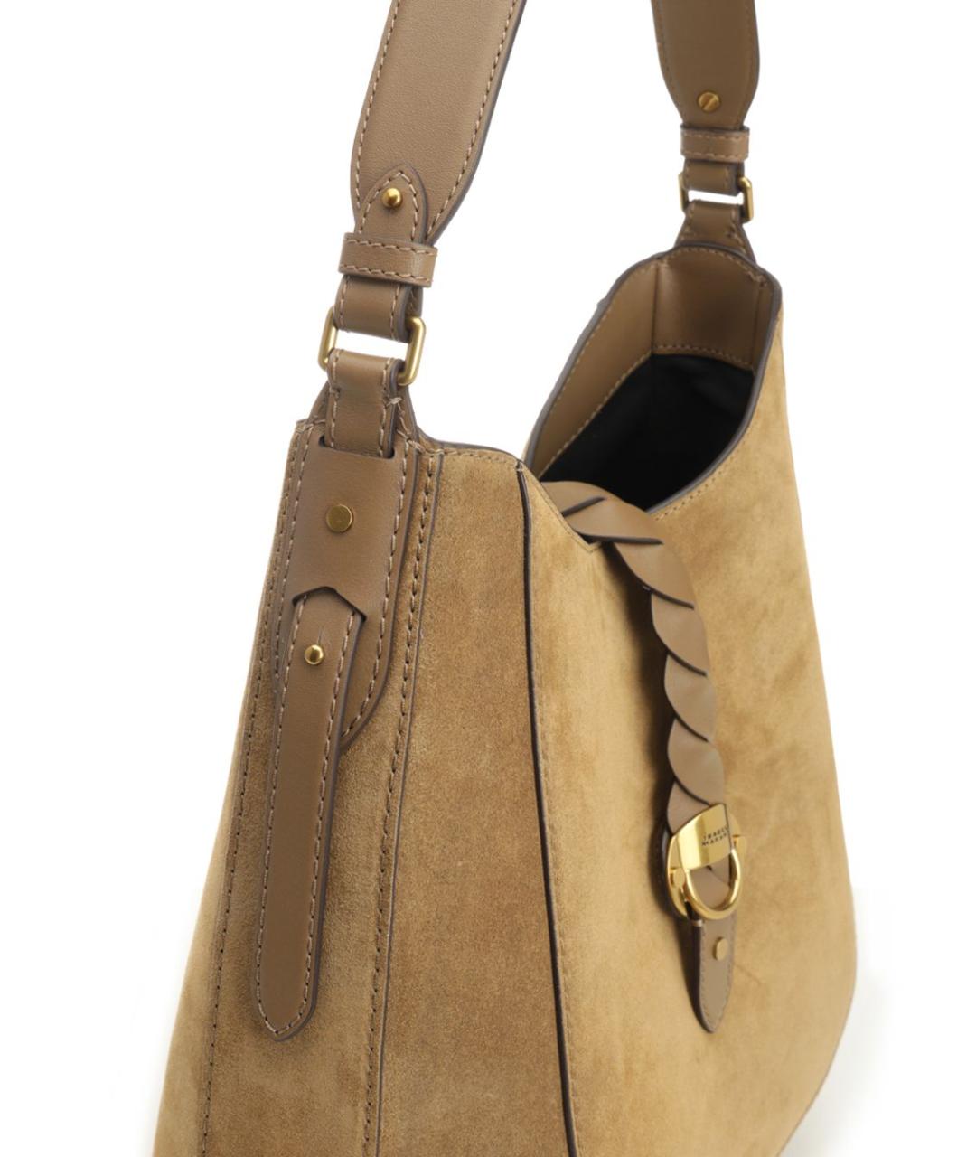 ISABEL MARANT Бежевая замшевая сумка через плечо, фото 6