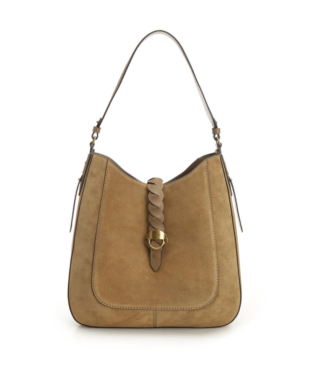 ISABEL MARANT Бежевая замшевая сумка через плечо, фото 1