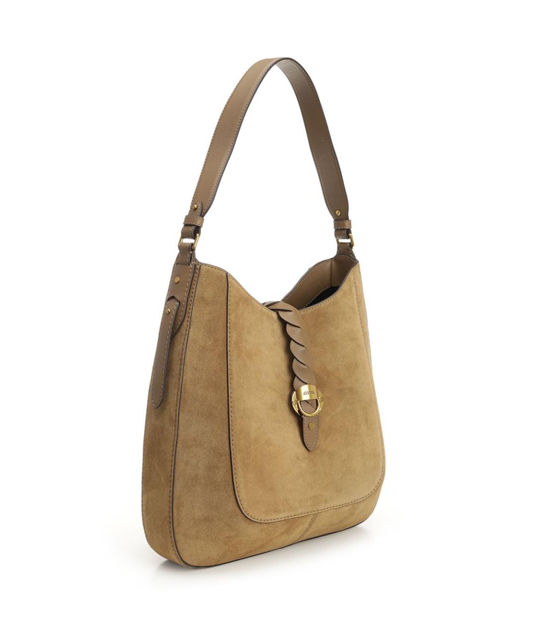 ISABEL MARANT Бежевая замшевая сумка через плечо, фото 2