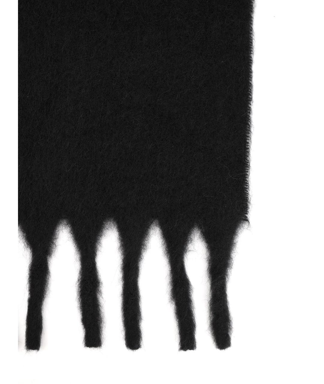ACNE STUDIOS Черный шерстяной шарф, фото 2
