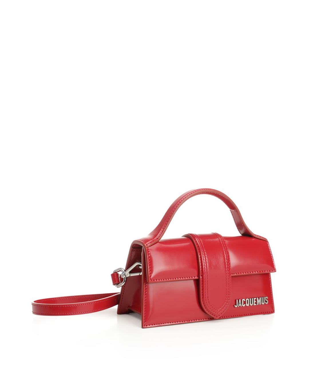 JACQUEMUS Красная кожаная сумка с короткими ручками, фото 2