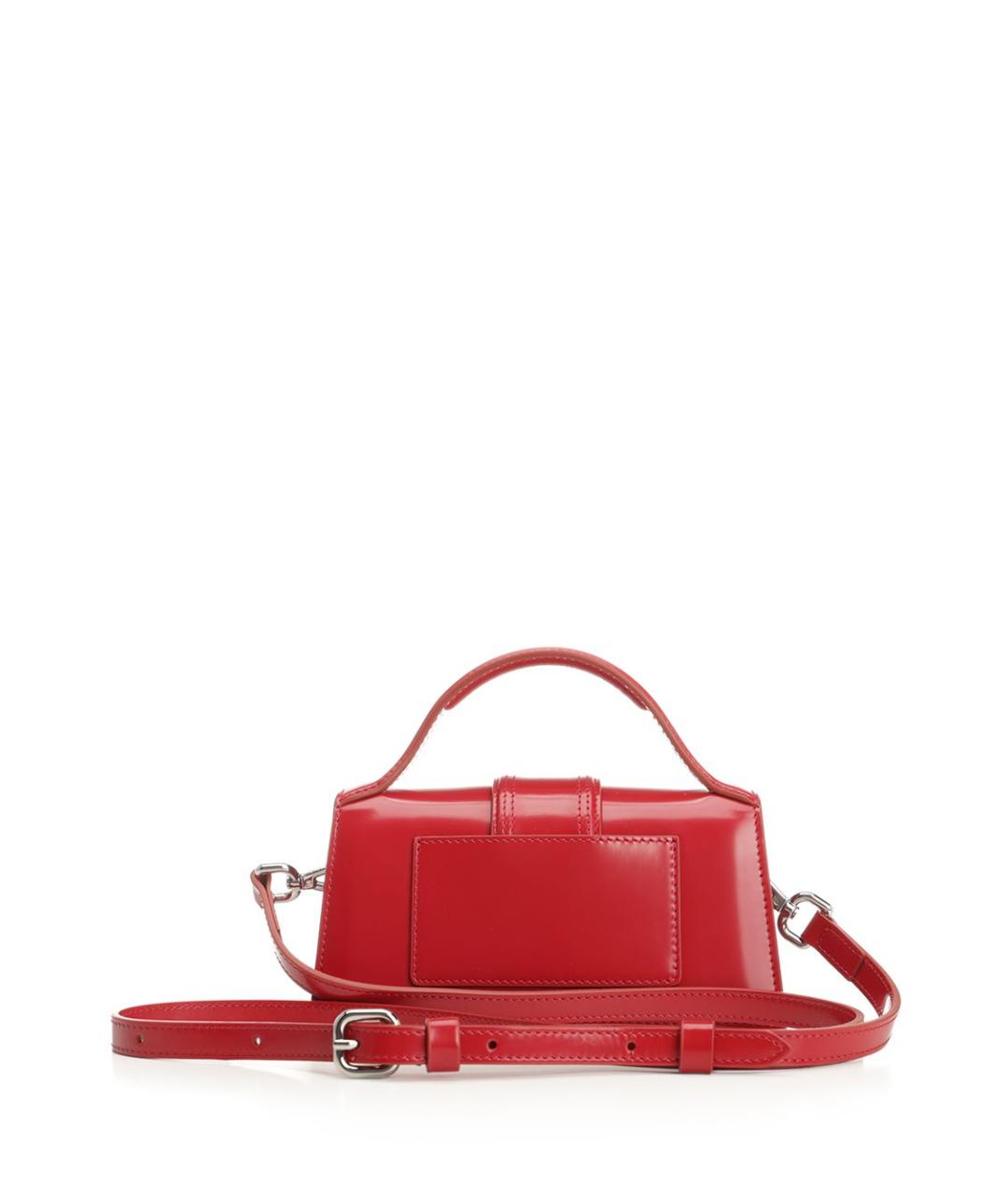 JACQUEMUS Красная кожаная сумка с короткими ручками, фото 3