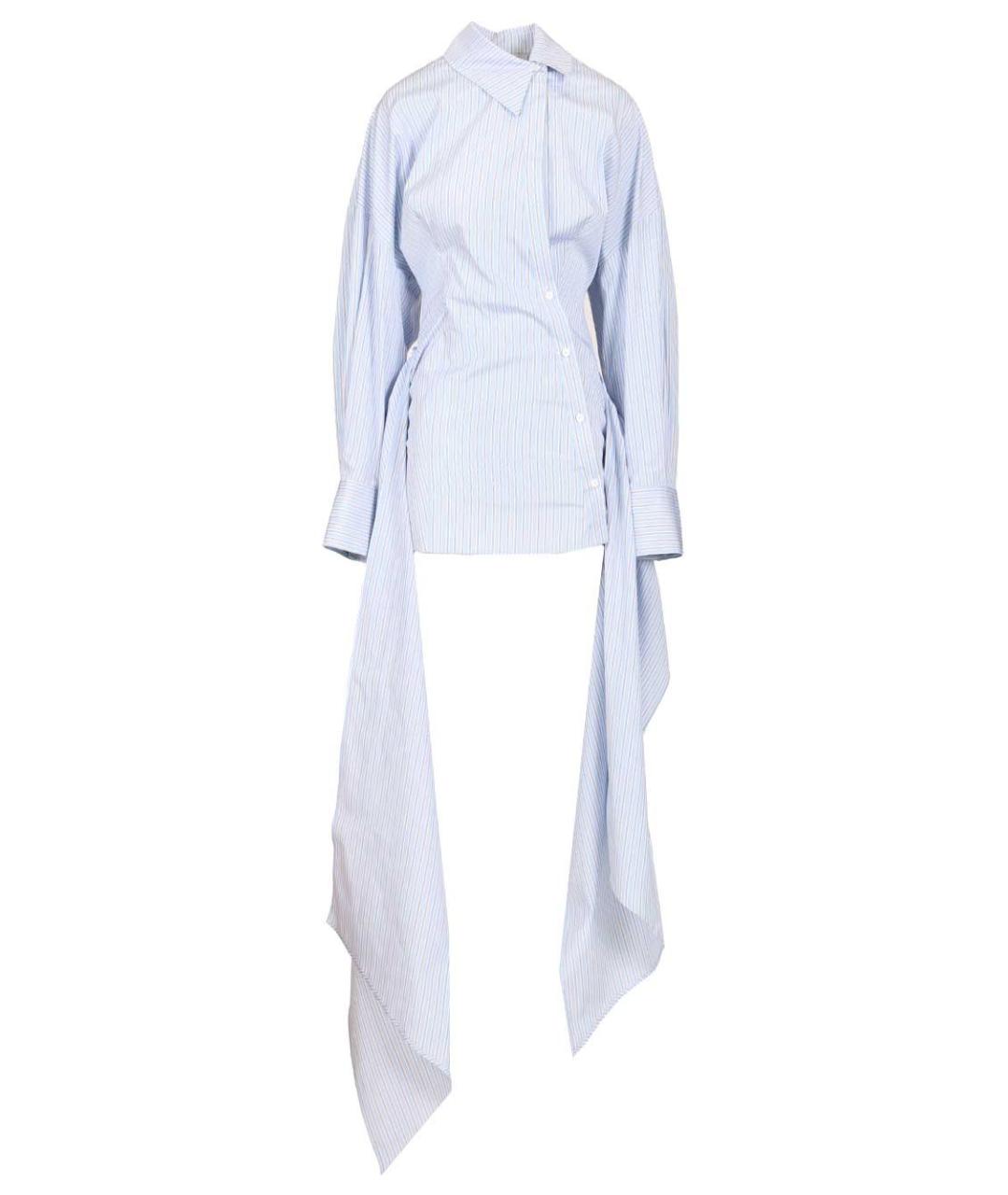 THE ATTICO Голубое хлопковое коктейльное платье, фото 1