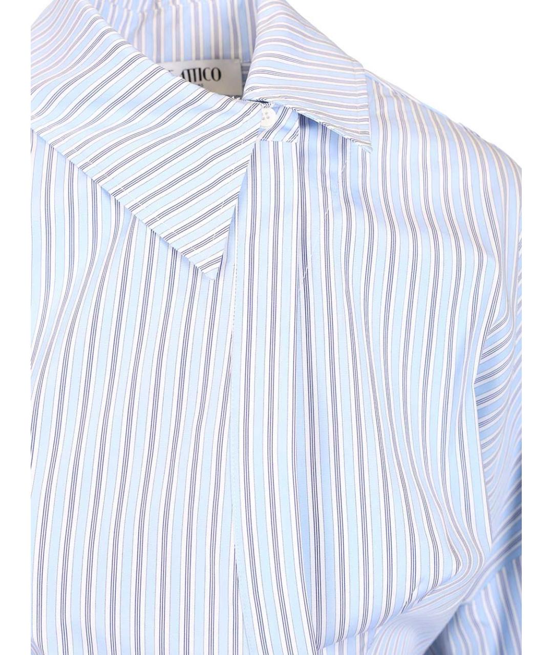 THE ATTICO Голубое хлопковое коктейльное платье, фото 5