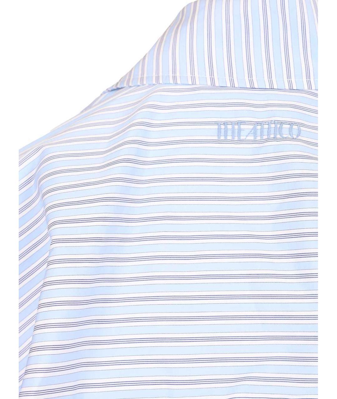 THE ATTICO Голубое хлопковое коктейльное платье, фото 6