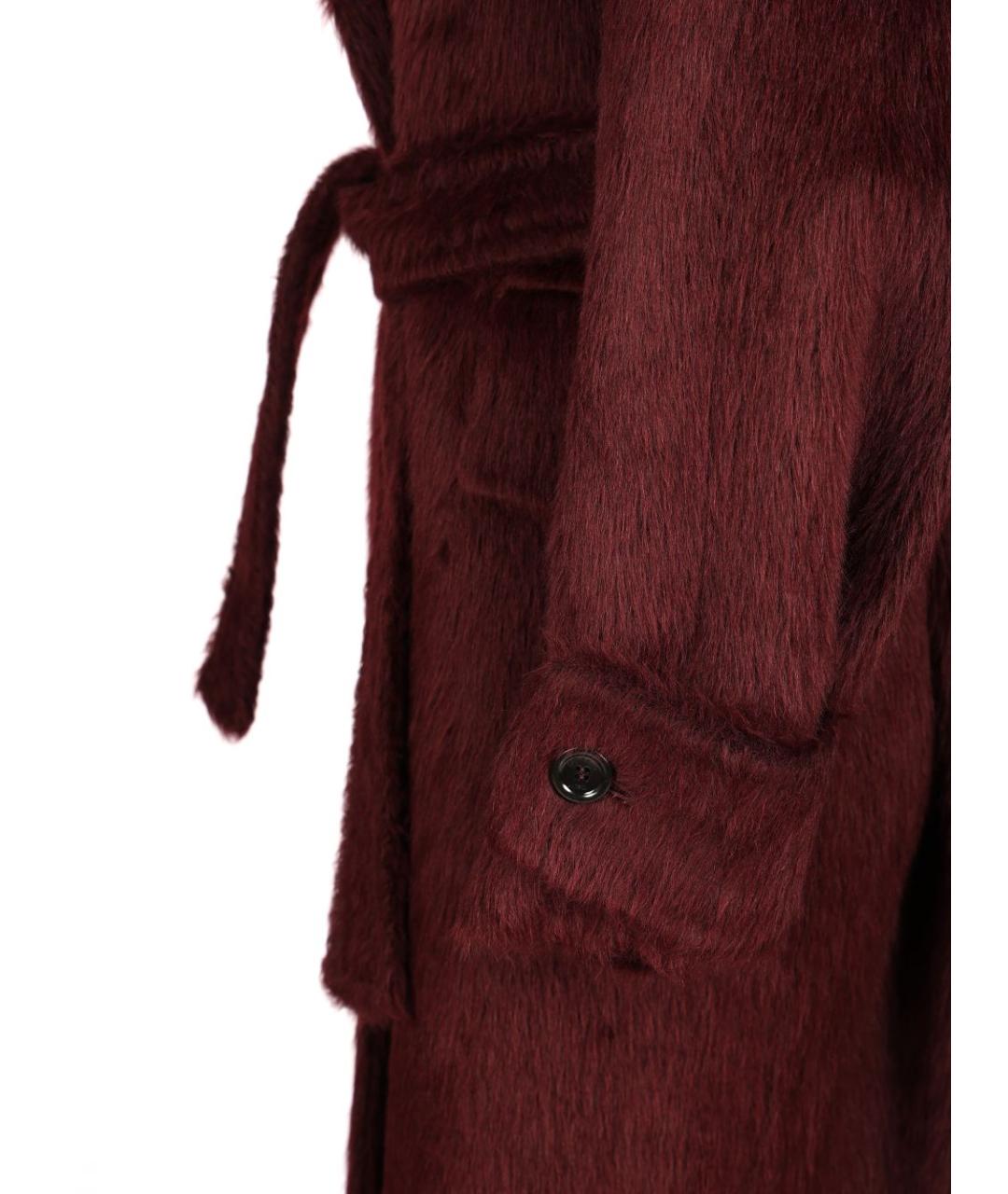 MAX MARA Бордовое шерстяное пальто, фото 4
