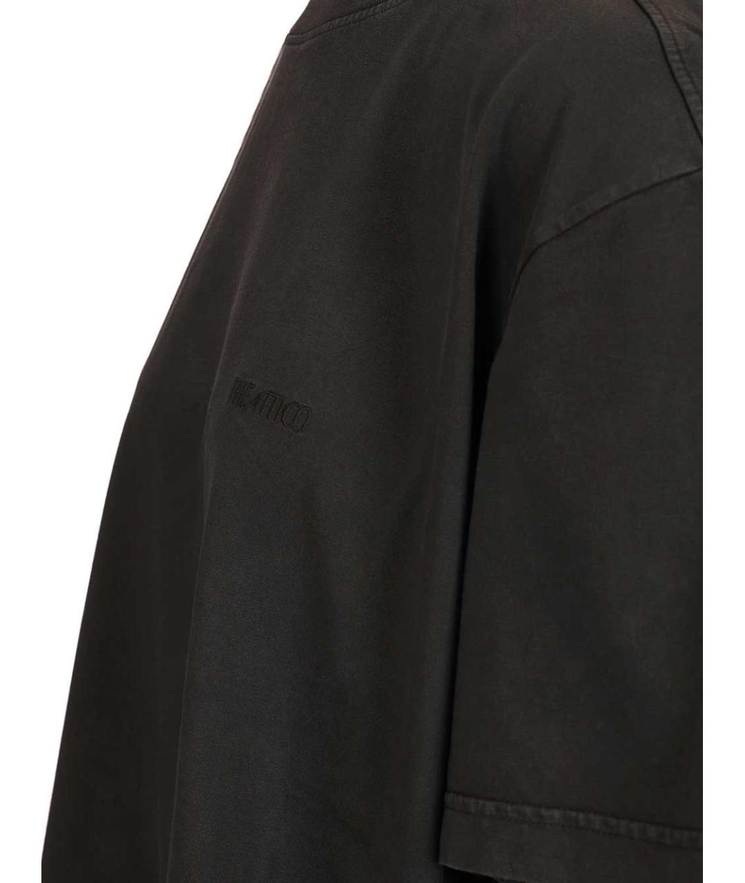 THE ATTICO Черная хлопковая футболка, фото 4