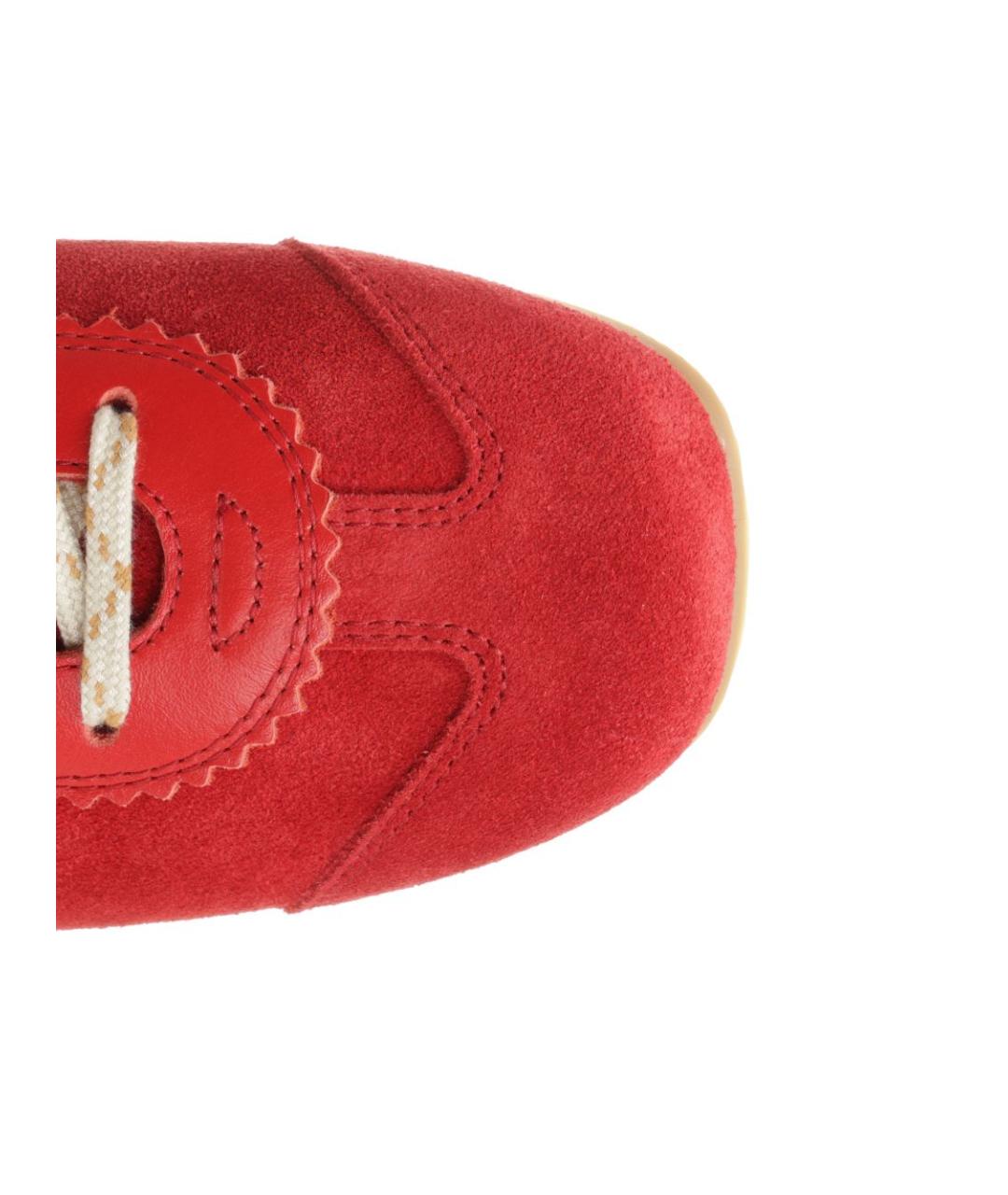 DRIES VAN NOTEN Красные замшевые кроссовки, фото 4