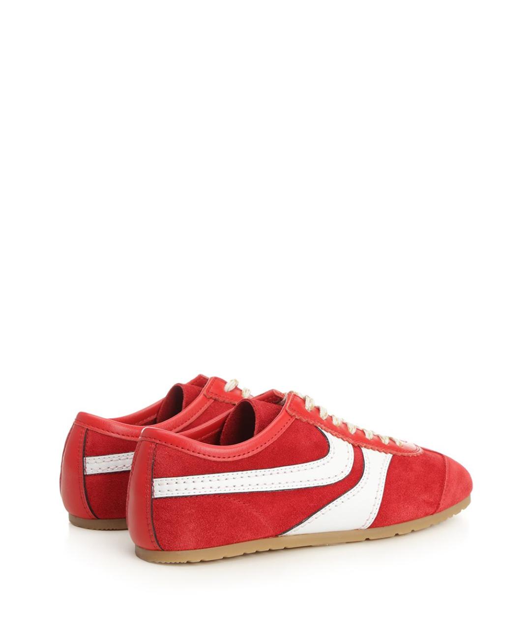 DRIES VAN NOTEN Красные замшевые кроссовки, фото 3