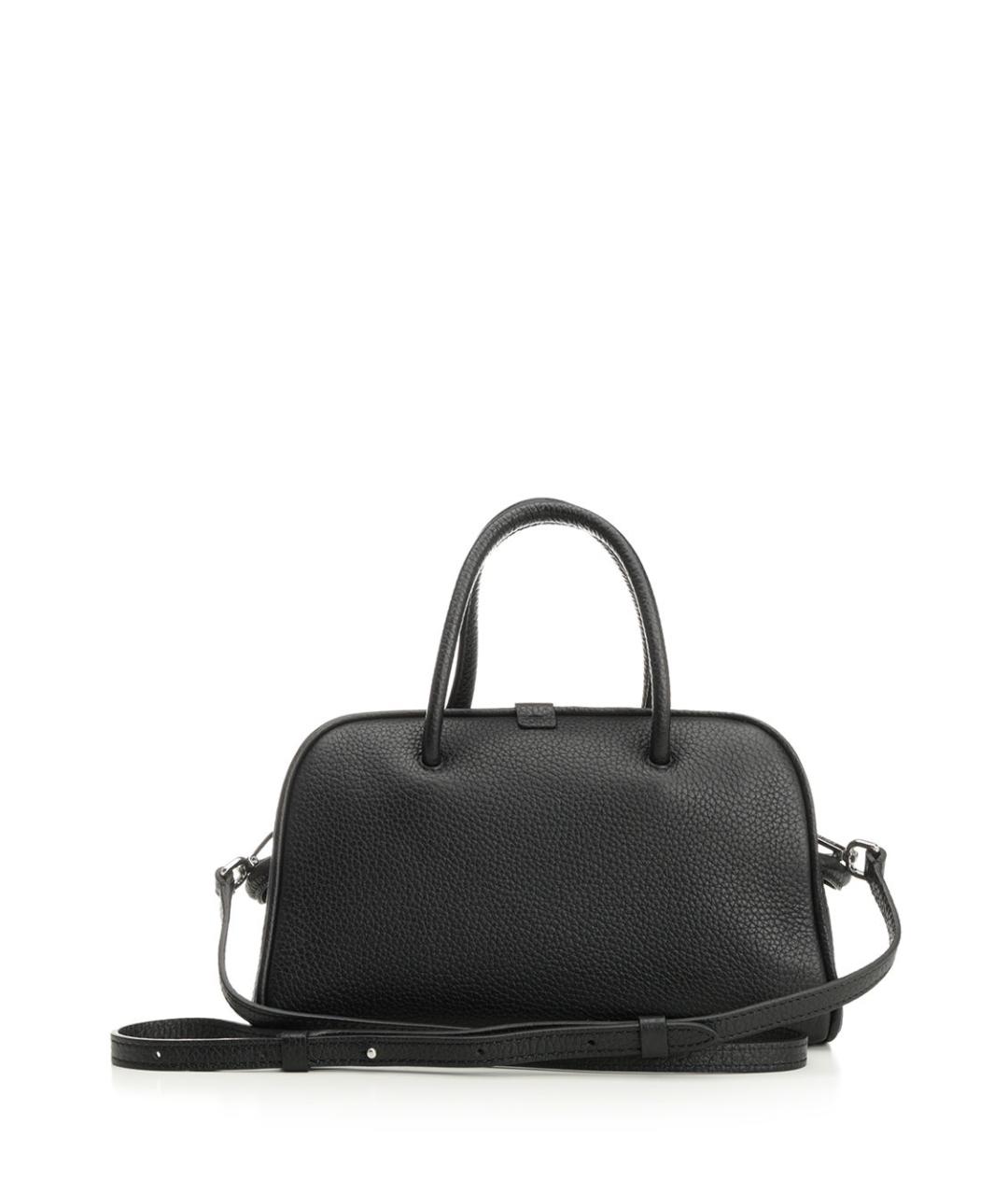 JACQUEMUS Черная кожаная сумка тоут, фото 3