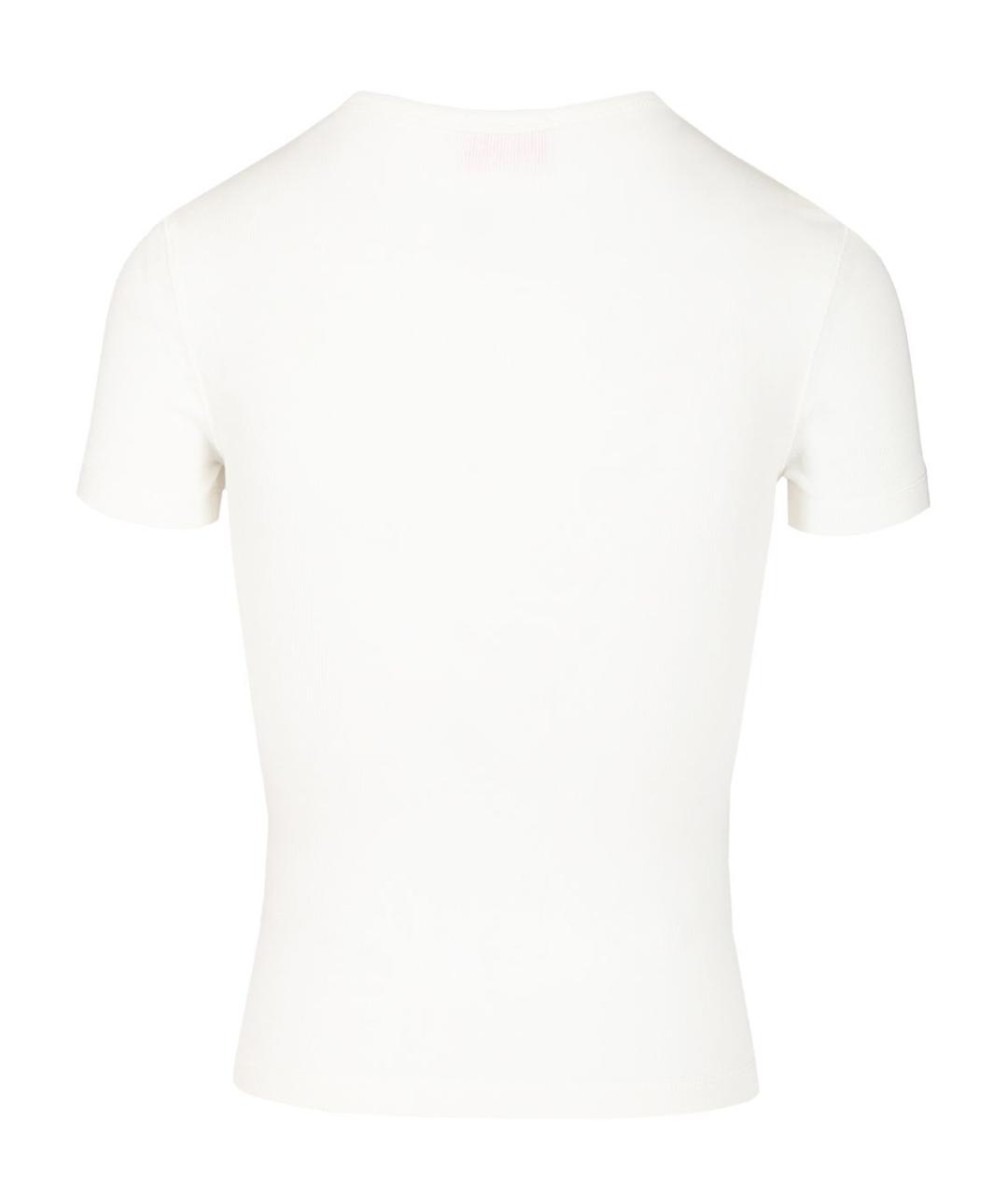 DIESEL Белая хлопко-эластановая футболка, фото 2
