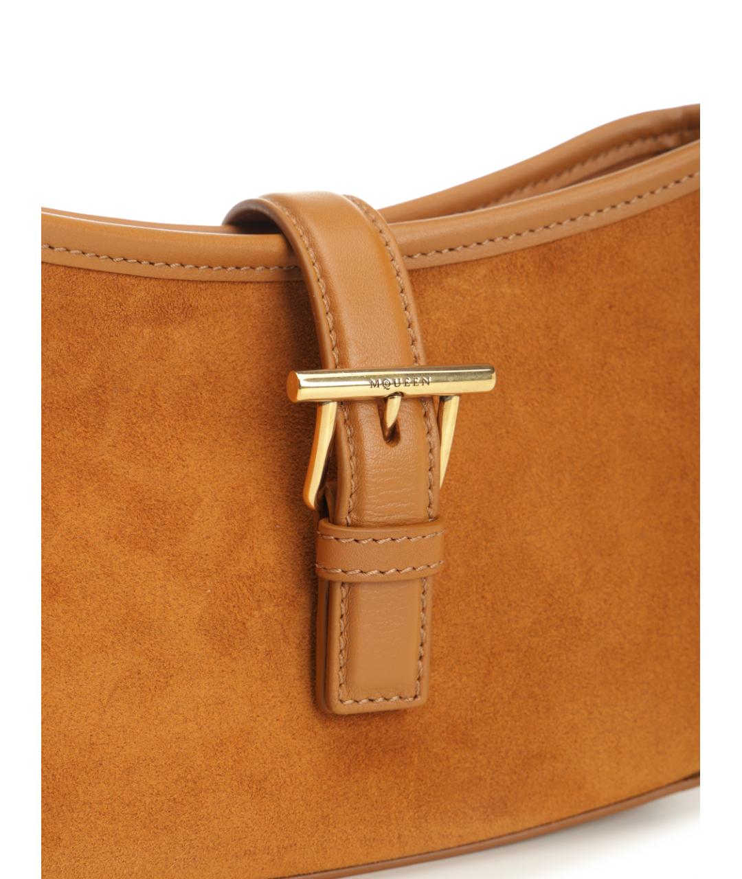 ALEXANDER MCQUEEN Коричневая замшевая сумка через плечо, фото 5