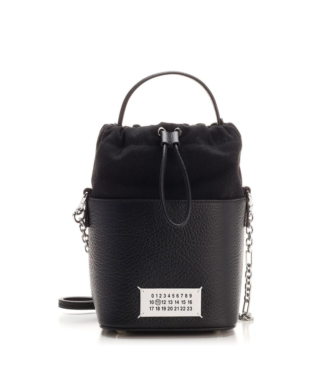 MAISON MARGIELA Черная кожаная сумка через плечо, фото 1