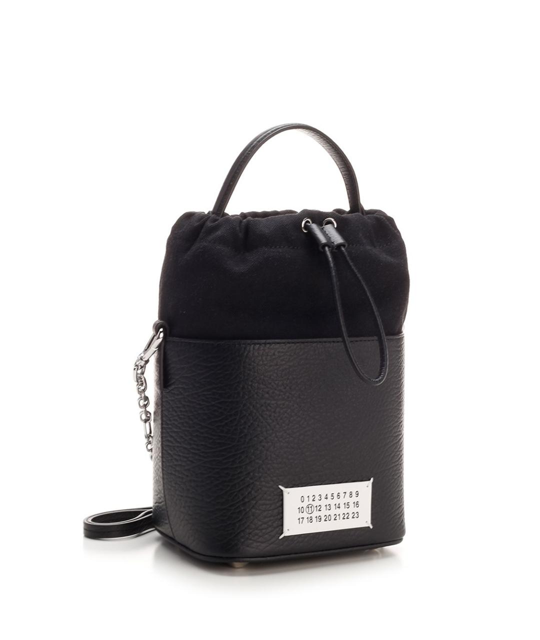 MAISON MARGIELA Черная кожаная сумка через плечо, фото 2