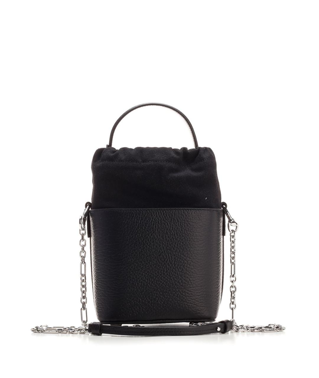 MAISON MARGIELA Черная кожаная сумка через плечо, фото 3