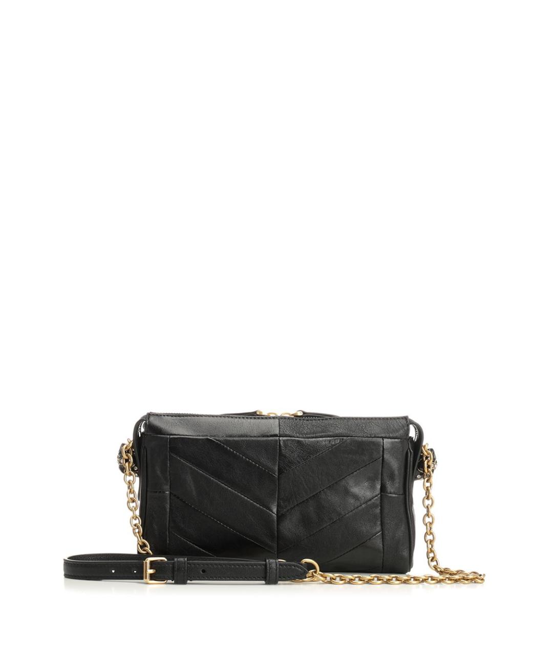 VALENTINO Черная кожаная сумка через плечо, фото 3