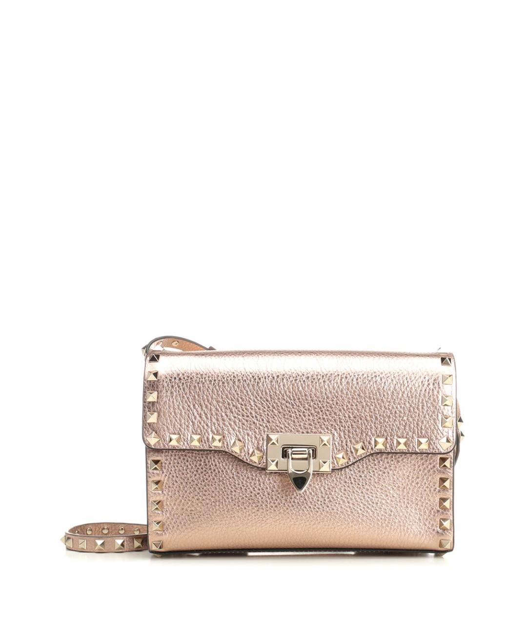 VALENTINO Розовая кожаная сумка через плечо, фото 1