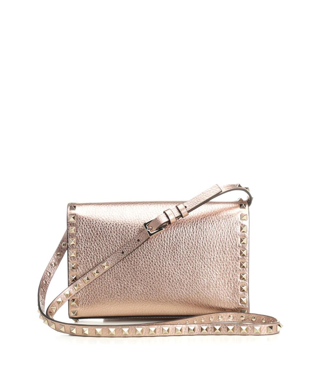 VALENTINO Розовая кожаная сумка через плечо, фото 3