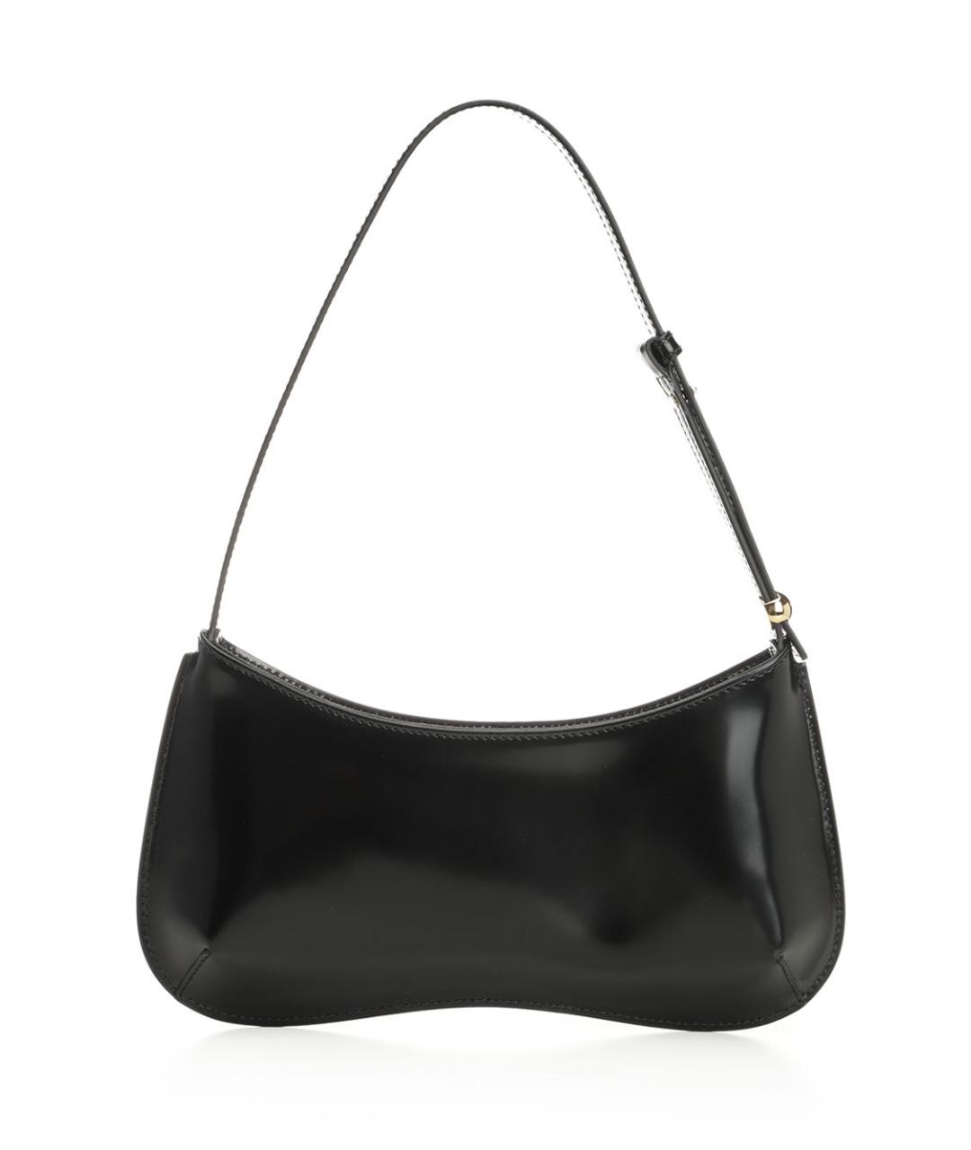 JACQUEMUS Черная кожаная сумка через плечо, фото 3