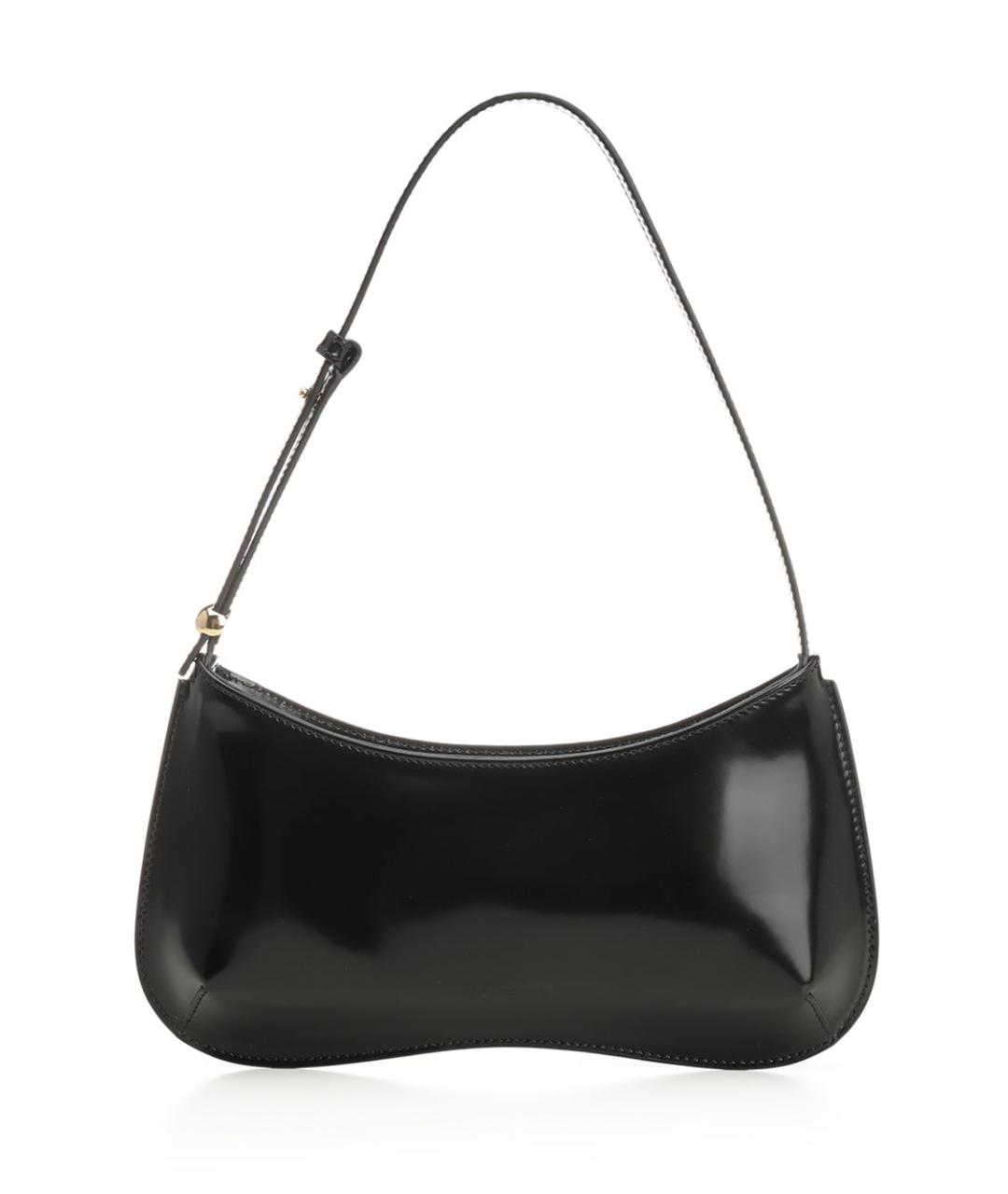 JACQUEMUS Черная кожаная сумка через плечо, фото 1