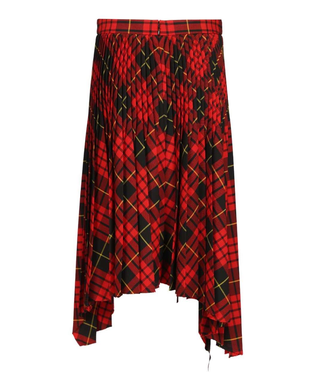 ALEXANDER MCQUEEN Красная шерстяная юбка миди, фото 2