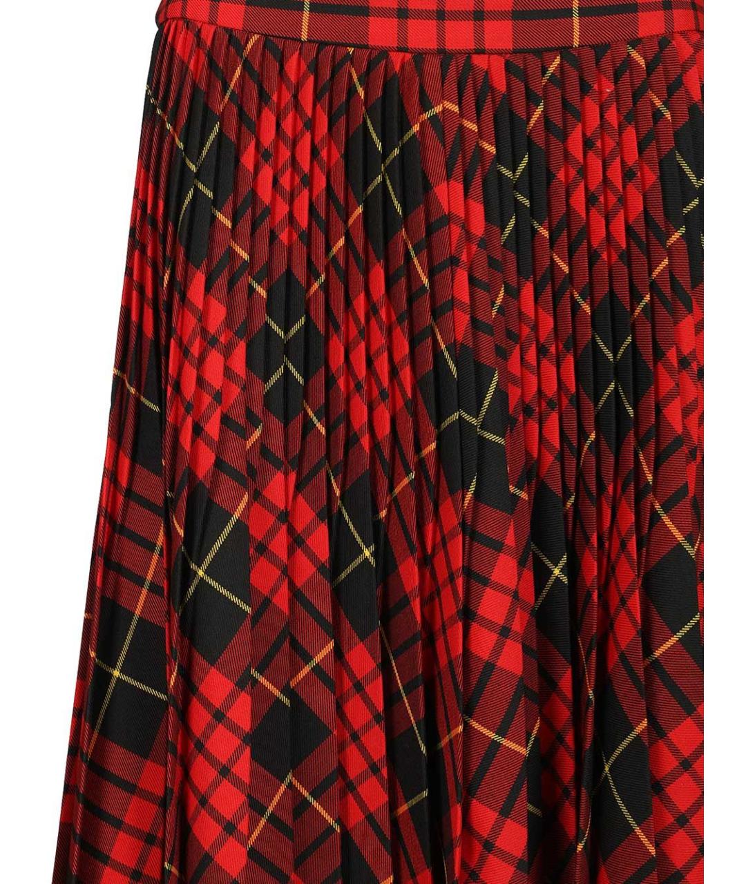 ALEXANDER MCQUEEN Красная шерстяная юбка миди, фото 4